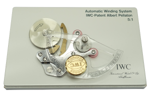 IWC Pellaton winding system introduced in 1950, dual-pawl automatic winding
