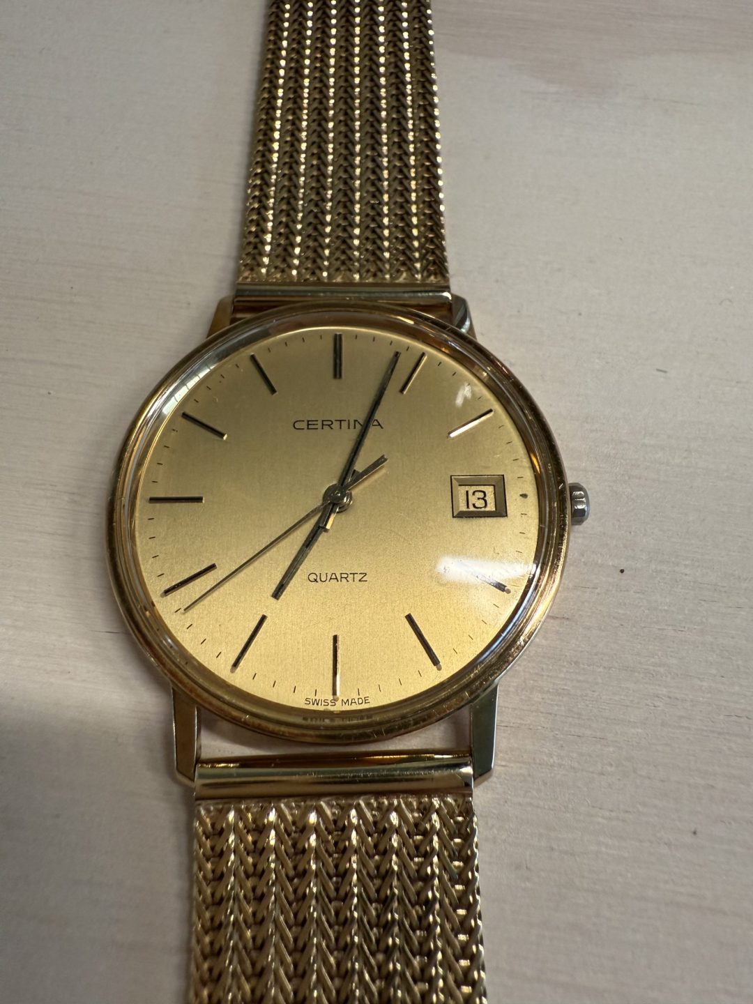 certina gouden horloge